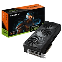 Gigabyte NVIDIA GeForce RTX 5090 WINDFORCE OC 32GB GDDR7 Graphics Card, 21760 CUDA Cores, 2467 MHz Core Clock, Triple Fan, 3x DisplayPorts / 1x HDMI Port