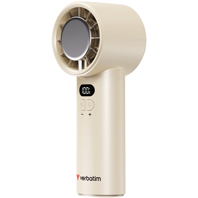 Verbatim Cool ‘n’ Go Ice Touch Handheld Fan – White/Silver