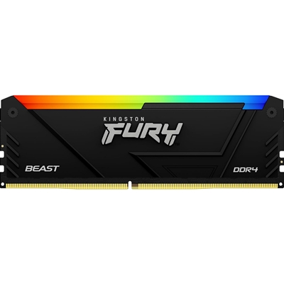 Kingston FURY Beast KF432C16BB2A/8 8GB (1x 8GB) U-DIMM System Memory, 3200MHz, DDR4, CL16, Black, RGB, Intel XMP