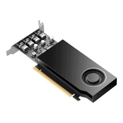 PNY NVIDIA RTX A400 Ampere 4GB Professional Graphics Card, 768 CUDA Cores, 24 Tensor, 6 RT, Single Fan, 4x Mini DisplayPort – OEM