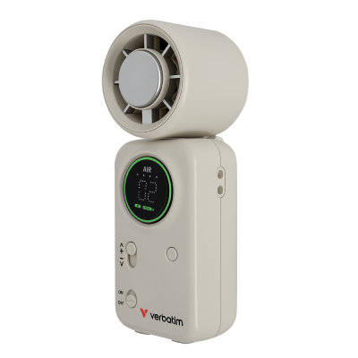 Verbatim Cool ‘n’ Go Ice Touch Mini Handheld Fan White / Silver