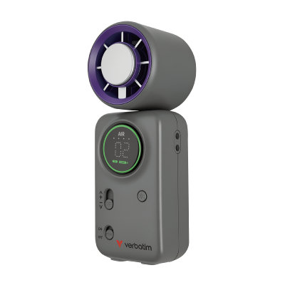 Verbatim Cool ‘n’ Go Ice Touch Mini Handheld Fan Purple / Grey