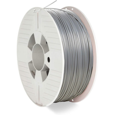 Verbatim PLA-Filament 3D-Printing,1.75mm, 1kg, High End Polyactide-Filament For Material Extrusion, For 3D-Printer & 3D-Pen, 3D-Printer-Filament Made Of PLA, 1 Spool 335m, Silver/Metal Grey