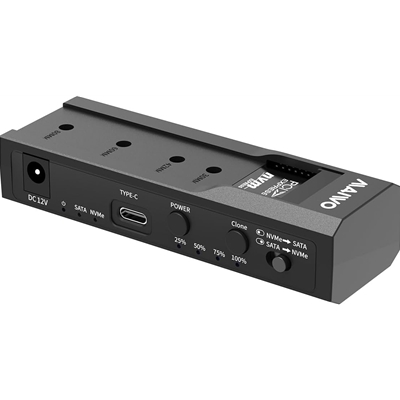 Maiwo USB Type-C, Dual Bay HDD/NVMe M2 SSD 10Gbps Clone Converter For 2.5″ and 3.5″ SATA, Clone SATA to NVMe Instantly