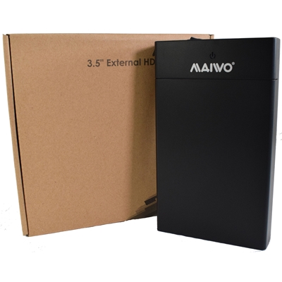 Maiwo USB 3.0 3.5″ External Hard Drive Enclosure  with Power Adapter