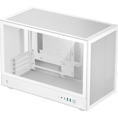 DeepCool CH260 White Micro-ATX Case, High-Airflow Compact PC Case with Tempered Glass Panel, USB-C Port, Supports 360mm Radiator, ATX PSU, Black