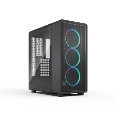 Fractal Design Epoch RGB Black ATX Mid Tower PC Case, Light-Tint Tempered Glass, Mesh Airflow Front, 3 x 120mm Momentum RGB Fans, USB-C 20Gbps, 360mm Radiator Support, 372mm GPU Clearance