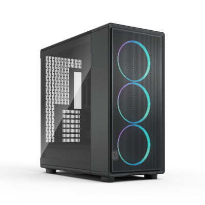 Fractal Design Epoch XL RGB Black E-ATX/ATX Mid Tower PC Case, Light-Tint Tempered Glass, 3 x 140mm Momentum RGB Fans, USB-C 20Gbps, 360mm Radiator Support, 425mm GPU Clearance