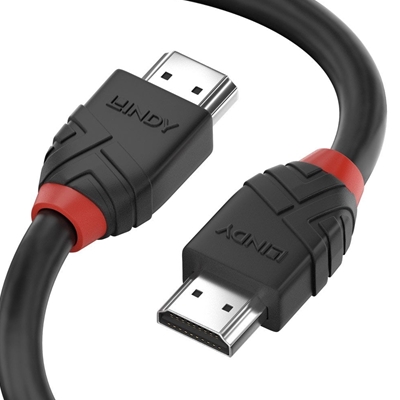 Lindy 36471 1m HDMI (M) 2.0 High Speed Black Line 4096×2160@60Hz Cable with Ethernet – Black