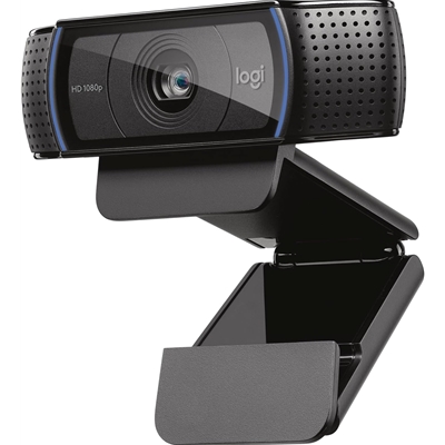 Logitech C920S HD Pro Webcam, Full HD 1080p/30fps Video Calling, Clear Stereo Audio, HD Light Correction, Privacy Shutter, Streaming, Works With Skype,Zoom,FaceTime – Black