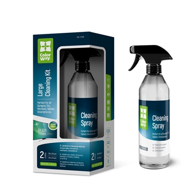 ColorWay Large Electronics Kit Includes 550ml Cleaning Liquid,  1 x Microfiber Cloth & 1 x Glass Cloth