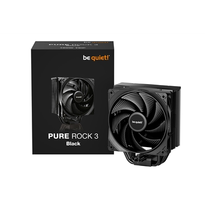 be quiet! Pure Rock 3 CPU Cooler, Universal Socket, Pure Wings 3 PWM Fan, 2000RPM, only 31.2dB(A) at maximum fan speed, 190W TDP, 3-year manufacturer’s warranty