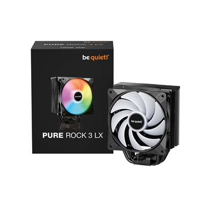 be quiet! Pure Rock 3 LX CPU Cooler, Universal Socket, Pure Wings 3 PWM Fan, 2000RPM, only 31.2dB(A) at maximum fan speed, 190W TDP, 3-year manufacturer’s warranty