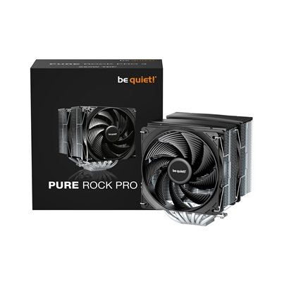 be quiet! Pure Rock Pro 3 CPU Cooler, Universal Socket, 2 x Pure Wings Fans, 2000RPM, only 34.8dB(A) at maximum fan speed, 250W TDP, 3-year manufacturer’s warranty
