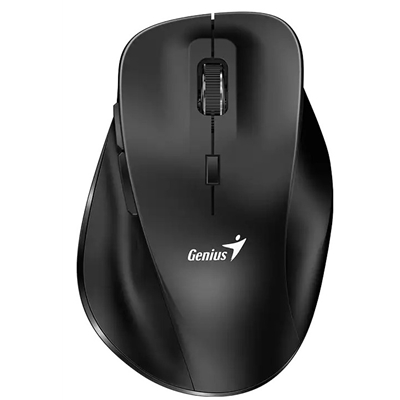 GENIUS Ergo 8230S Easy Ergonomic Wireless Silent Mouse, 2.4 GHz wireless, 6 buttons, Quiet click, less noise, DPI button: 800 / 1200 / 1600 (default) dpi – Black