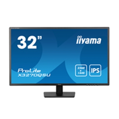 iiyama PROLITE X3270QSU-B1 32 Inch IPS Monitor, Black, 2560×1440, 3ms, 100hz, FreeSync, HDMI, Display Port, USB Hub, Speakers, Int PSU, VESA