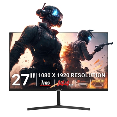 piXL PX27B221S 27 Inch 144Hz Full HD IPS Widescreen Monitor with Speakers, 1920×1080 Resolution, 1ms Response Time, 144Hz Refresh Rate, DisplayPort & HDMI