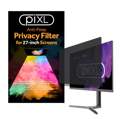piXL 27 Inch Monitor Security Privacy Screen/ Privacy Filter, Anti-Glare, Anti-Peep, Anti-Static & Blackout