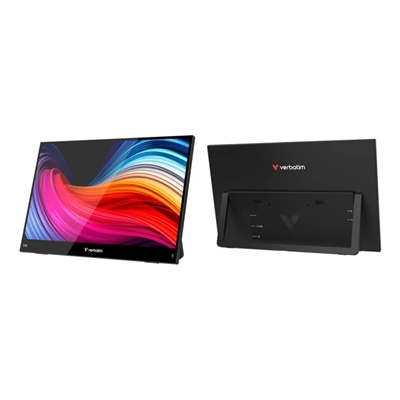 Verbatim Portable 15.6″ Touchscreen IPS Monitor LIGHT, USB-C, Speakers, 1920 x 1080 Resolution, 60Hz
