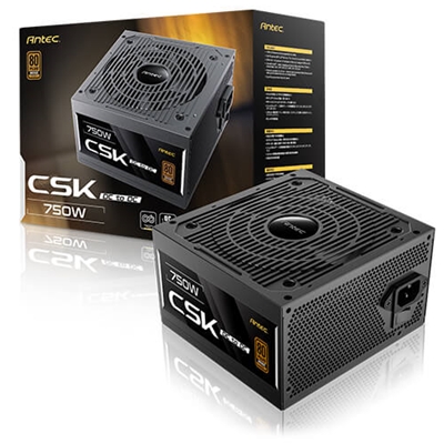 Antec CSK DC 750W PSU, 80+ Bronze, Fully Wired, Antec’s 5-year warranty