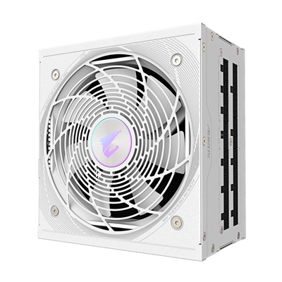 Gigabyte AORUS ELITE ICE 850W White PSU – Fully Modular, 80 PLUS Platinum, ATX 3.1, PCIe 5.0 Ready, 12VHPWR, Silent 120mm FDB Fan, 10-Year Warranty