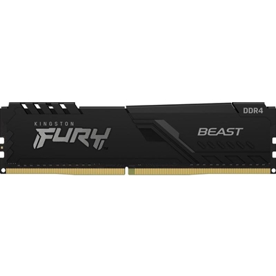 Kingston FURY Beast KF432C16BB/8 8GB (1x 8GB) U-DIMM System Memory, 3200MHz, DDR4, CL16, Black, Intel XMP