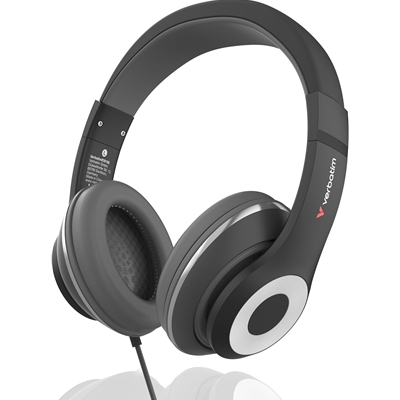 Verbatim TruSound USB-C Over-Ear Headset With In-Line Microphone,1.5m USB-C Cable, Durable Lightweight Design, Black