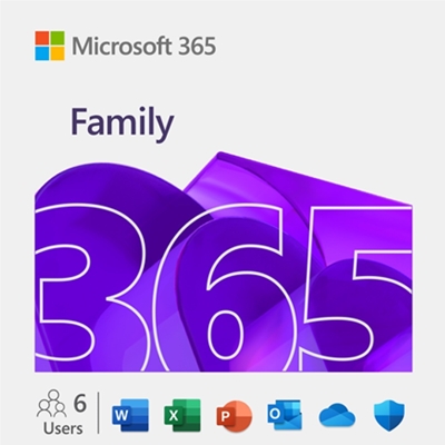 Microsoft 365 Family Medialess Latest Version – 1 Year Subscription 6 Users, up to 5 devices  – Electronic Download ESD