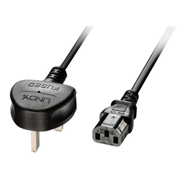 LINDY 3M CABLE UK 3 PIN PLUG TO IEC C13