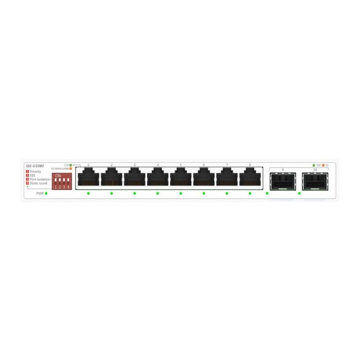 ASUS 8-PORT + 2 10G SFP+ SWITCH QG-U1080