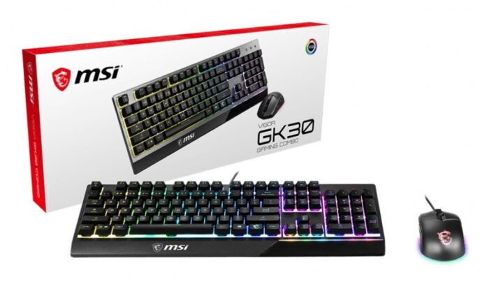 MSI Vigor GK30 Combo UK KB MI