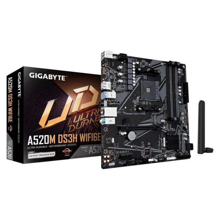 GIGABYTE AM4 A520M DS3H WIFI6E M-ATX
